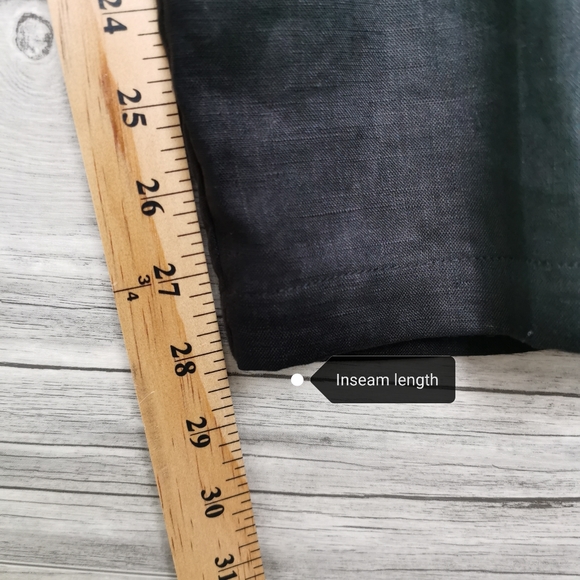 MEDIUM BLU9 100% Linen Black Pants NWT - Picture 6 of 15